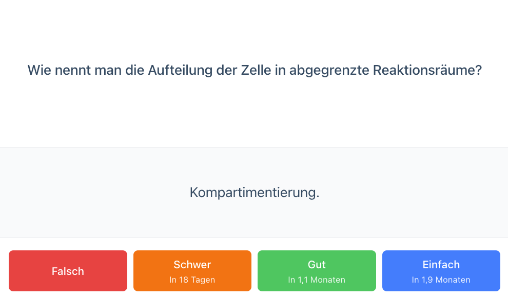 Spaced-Repetition-Karte in der active-studying Plattform